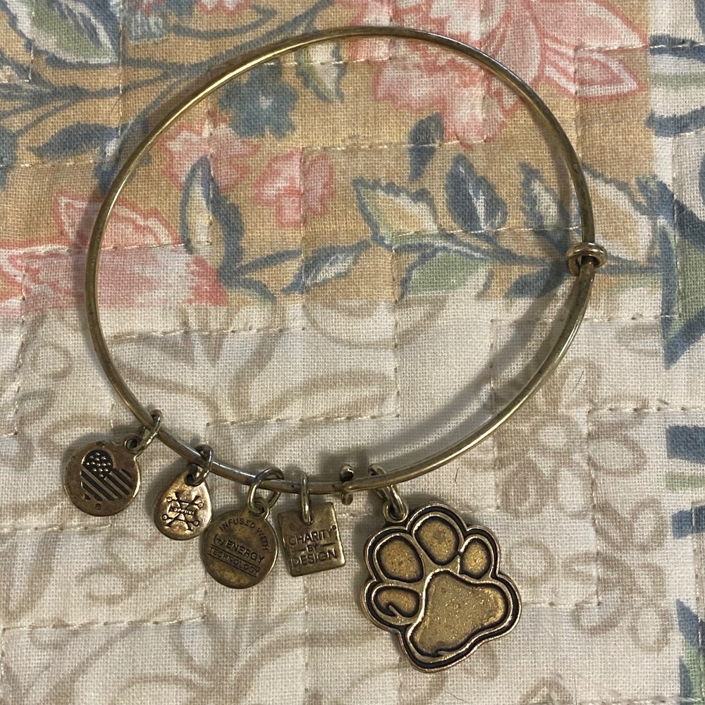 Alex and Ani Dog Paw Bangle Bracelet